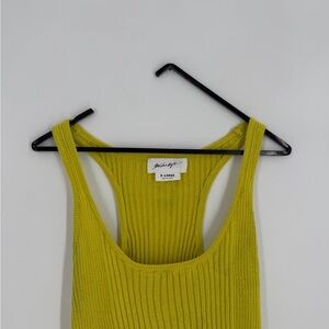 The Line By K Edie Ribbed Cotton Tank In Yellow